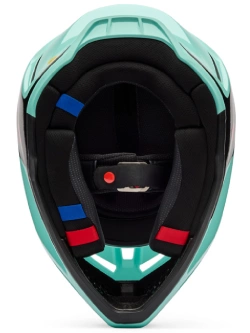 Kask enduro Fox V3 Drip czarno-niebieski