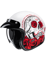 Kask otwarty HJC V31 Desto biało-czerwony