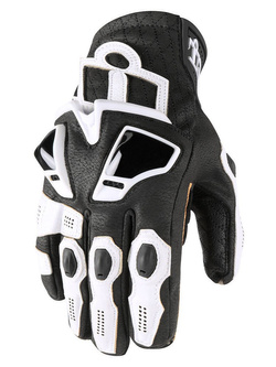 Rękawice motocyklowe Icon Hypersport Short czarno-białe