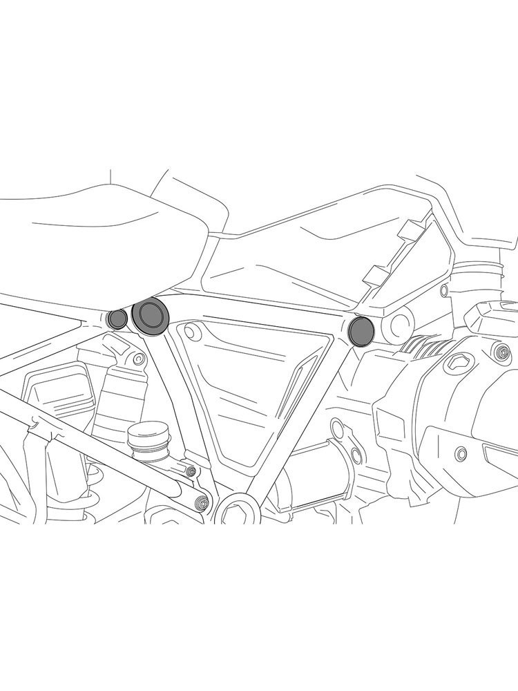 Zaślepki ramy PUIG do BMW R1200RT (14-20)