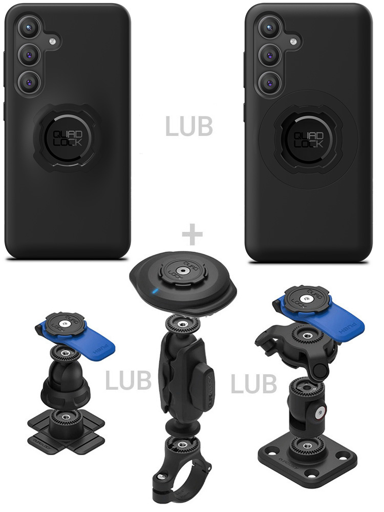 Zestaw 360 Quad Lock: etui na telefon Samsung Galaxy S24 oraz wybrane komponenty