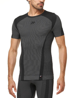 Koszulka termoaktywna z krótkim rękawem SIXS TS1 V2 całoroczna czarno-karbonowa