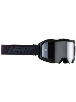 Gogle motocyklowe z lustrzaną srebrną szybą Leatt Velocity 4.5 Iriz 50 Stealth czarne