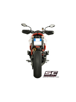 Tłumik SC-Project, CR-T Titanium (Slip On) z rurą łączącą 2-1 do likwidacji zaworu - Ducati Hypermotard 821 [13-16]