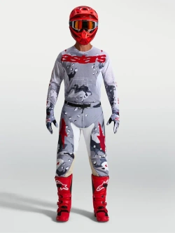 Bluza cross Alpinestars MX Racer Air Lone biało-szaro-czerwona