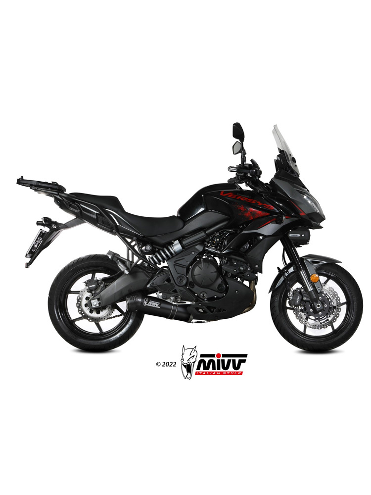 Pełny układ wydechowy (Oval) MIVV do Kawasaki Versys 650 (21-) czarny