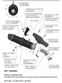 Tłumik motocyklowy LeoVince LV ONE EVO Aprilia Tuareg 660 (22-24) czarny [stal nierdzewna]