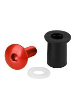 Śrubki do owiewek i szyb motocyklowych Lampa samoblokujące czerwone 10 szt. [M5]