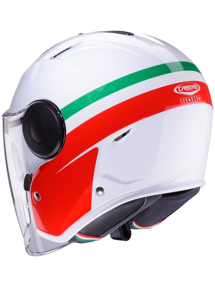 Kask otwarty Caberg Soho Zephyr biało-zielono-czerwony