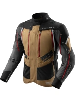 Kurtka motocyklowa tekstylna Rebelhorn Hardy 3.0 brązowo-szaro-czerwona