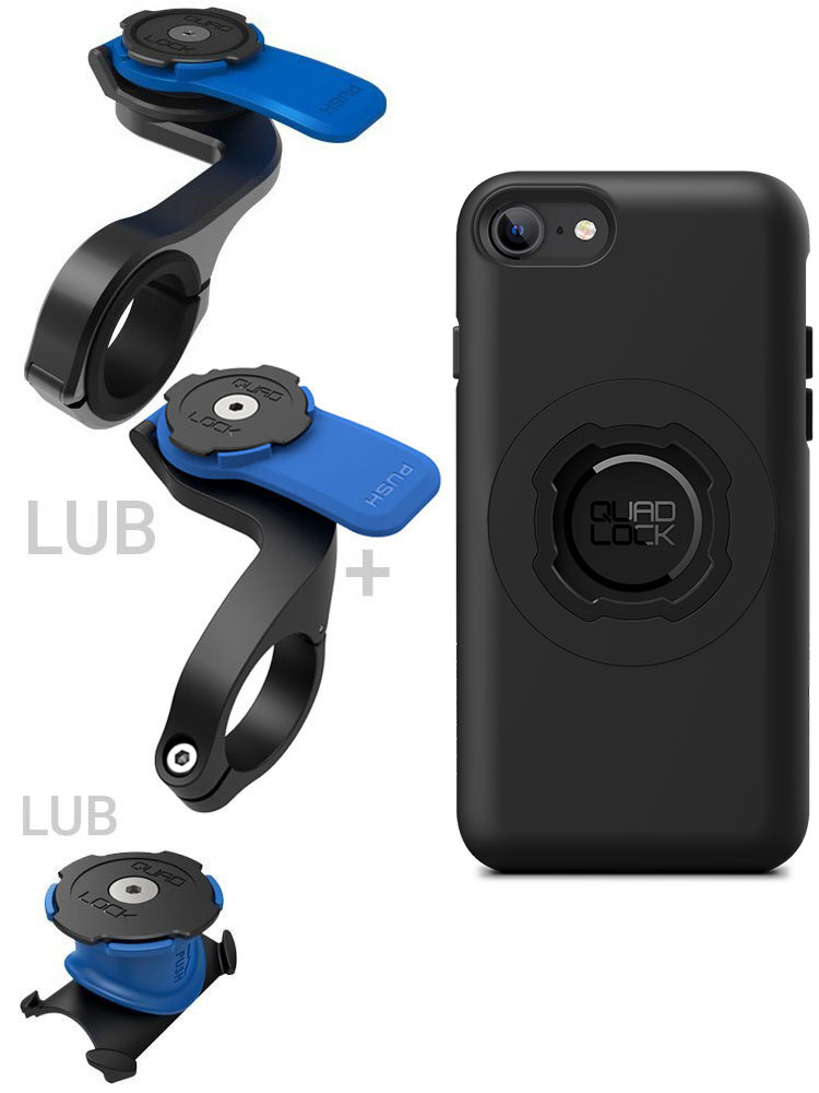 Zestaw rowerowy: etui MAG na telefon iPhone SE (2 i 3 gen) (magnetyczne) + mocowanie Quad Lock