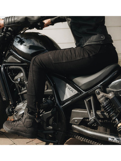 Jeansy motocyklowe damskie Rebelhorn Ash czarne