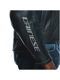Kurtka motocyklowa skórzana Dainese Racing 4 perforowana czarno-szara