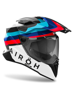 Kask integralny Airoh Commander II Doom biało-czerwono-niebieski