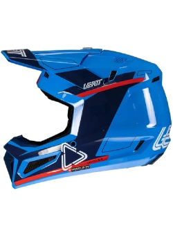 Kask enduro Leatt Moto 3.5 V25 Royal z goglami niebiesko-czerwonymi