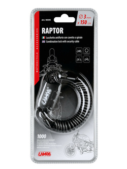 Linka zabezpieczająca z zamkiem szyfrowanym Lampa Raptor [150 cm]