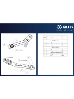 Zestaw dźwigni hamulca i zmiany biegów GILLES RCT-HD01-SB-KIT-B Harley Davidson RA 1250 Pan America (23-) czarne