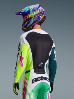 Bluza cross Alpinestars MX Racer Portl zielono-biało-różowa