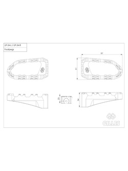 Podnóżki GILLES Pro-X Enduro UF-34 KTM/ Husqvarna (wybrane modele) czarne