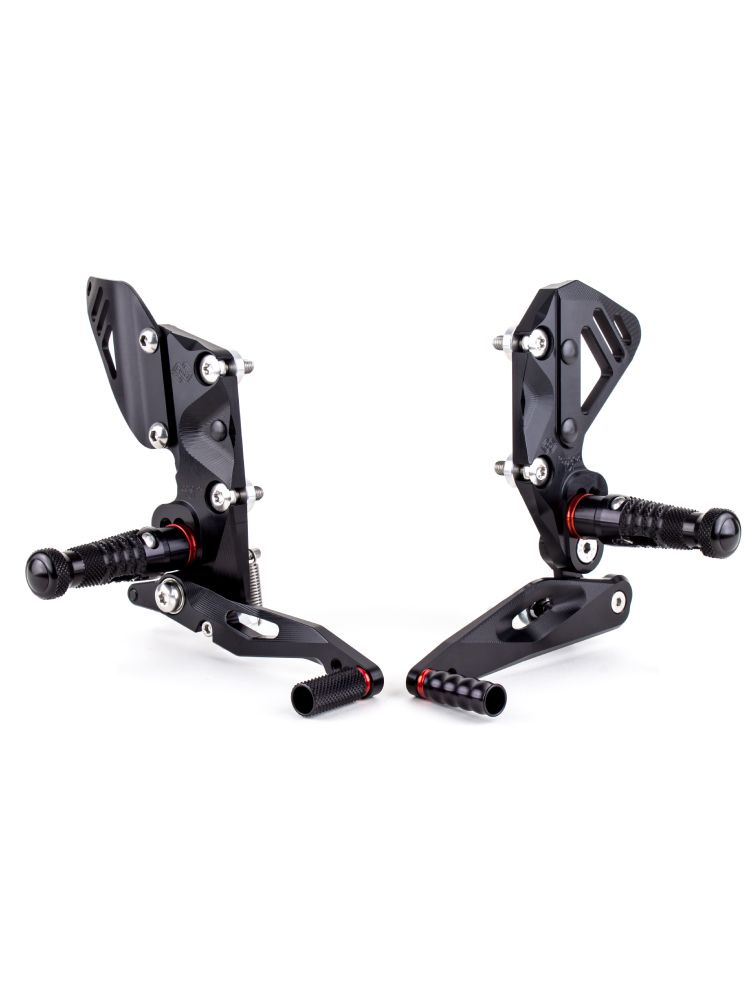 Zestaw regulowanych podnóżków z dźwigniami GILLES FXR-T01-B Triumph Speed Triple 1050/ R/ S/ RS (wybrane roczniki) czarny