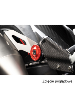 Osłona wspornika wydechu motocyklowego GILLES aluminiowa czarna