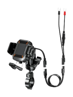 Uchwyt motocyklowy na telefon Biketec R24W-PD Damper antywibracyjny