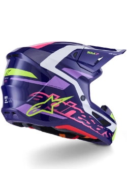 Kask enduro Alpinestars SM7 Deed fioletowo-różowy-fluo połysk