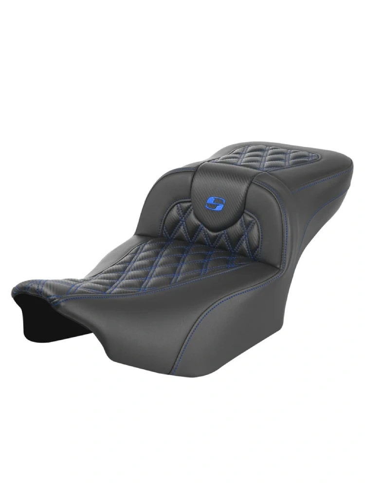 Kanapa motocyklowa dla kierowcy i pasażera Saddlemen Roadsofa CF LS Extended Reach Harley Davidson Road Glide/ Street Glide (wybrane modele) (23-) czarno-niebieska