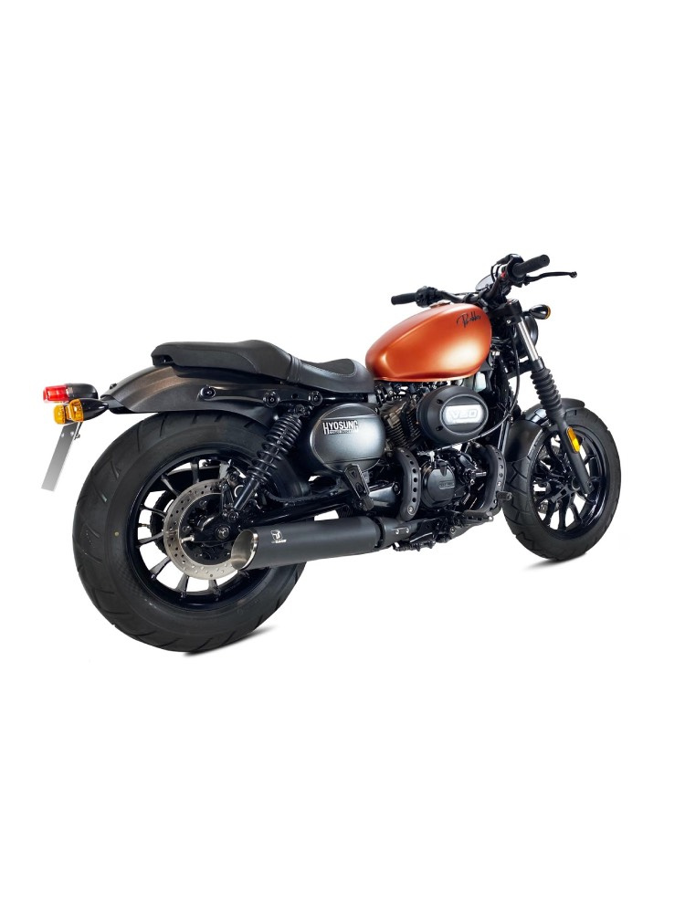 Tłumik motocyklowy IXRACE Custom Hyosung Bobber 125 (18-24) czarny, bez homologacji