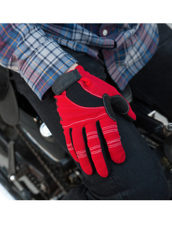 Rękawice cross Biltwell Moto czerwono-czarne
