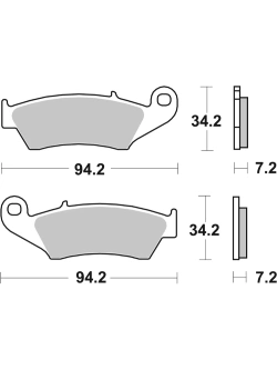 Klocki hamulcowe Brembo SX Beta/ Gas Gas/ Honda/ Kawasaki/ Suzuki/ Yamaha (wybrane modele) [na przód, kpl. na 1 tarczę]