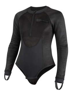 Body damskie z ochraniaczami Pando Moto Bia czarne