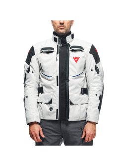 Kurtka motocyklowa tekstylna Dainese Splugen 3L D-Dry biało-czarna