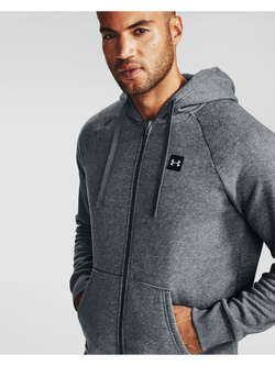 Bluza męska rozpinana UNDER ARMOUR Rival Fleece FZ Hoodie ciemnoszara