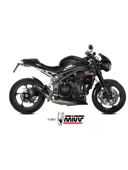 Tłumik motocyklowy Slip-On Line (MK3) MIVV do Triumph Speed Triple 1050 R / S / RS (18-20) carbon