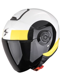 Kask otwarty Scorpion Exo-City II Sheer biało-czarno-żółty