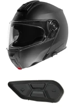 Zestaw: kask szczękowy Schuberth C5 czarny matowy + dedykowany interkom motocyklowy