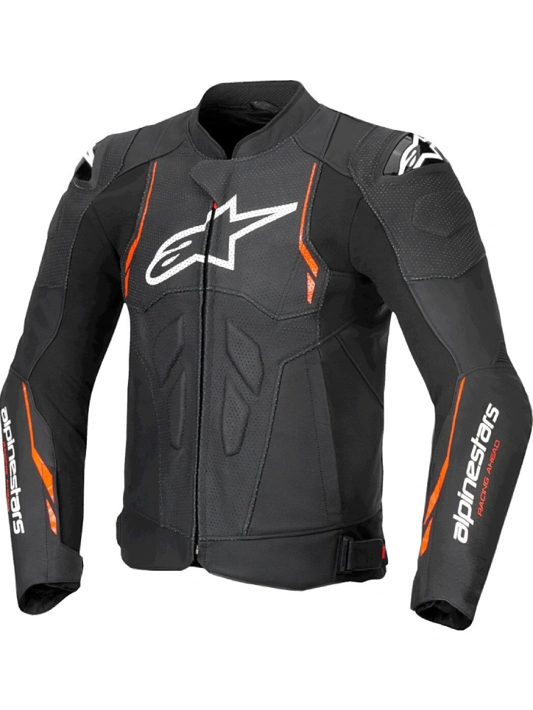 Kurtka motocyklowa skórzana Alpinestars Dusk Airflow czarno-czerwona