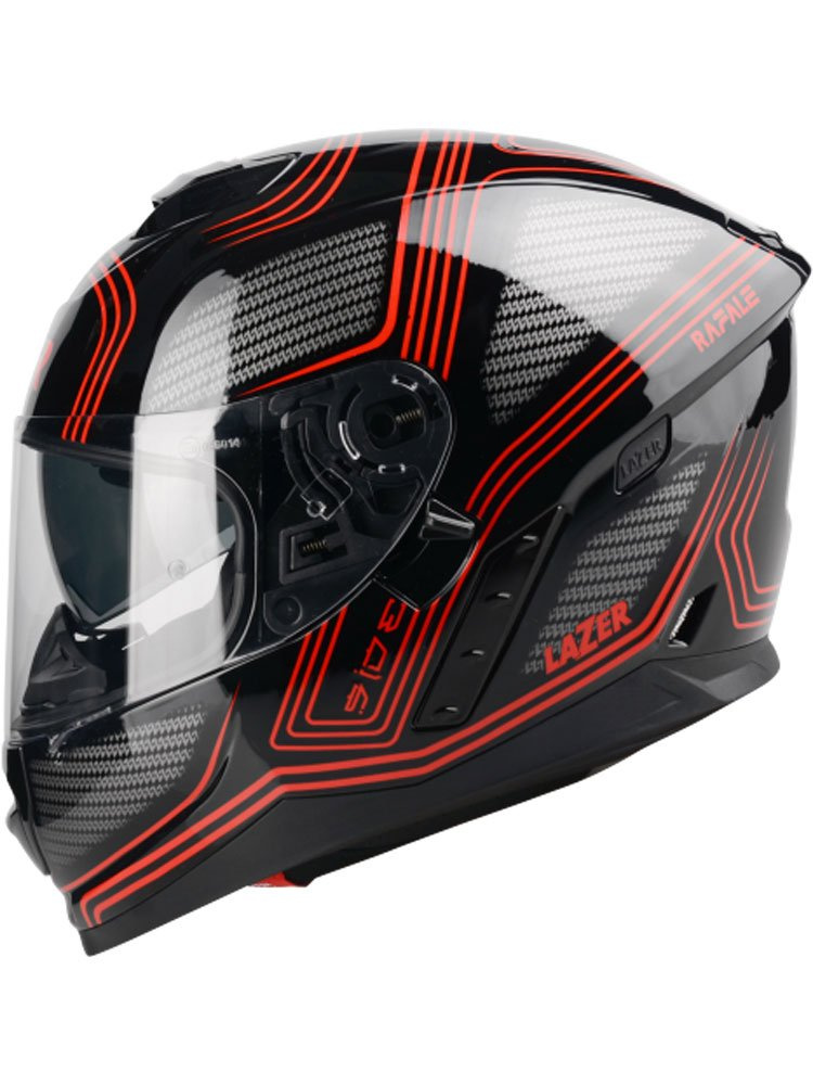 Kask integralny Lazer Rafale Darkside czarno-czerwony