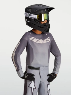 Bluza cross dziecięca Alpinestars MX Fluid Amber szara