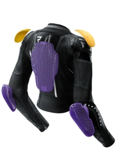 Kurtka motocyklowa damska skórzana Rebelhorn Diva RS czarno-biała