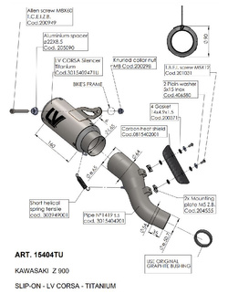 Tłumik motocyklowy LeoVince LV Corsa Titanium Kawasaki Z 900 (20-24) [tytan]
