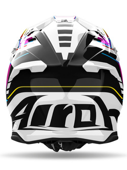 Kask enduro Airoh Twist 3 Rainbow czarno-biało-fioletowy