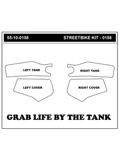 Pady boczne na zbiornik paliwa Stompgrip Street Bike Volcano Honda CRF 250L Rally (17-20) czarne