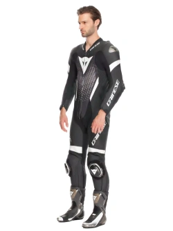 Kombinezon motocyklowy jednoczęściowy Dainese Laguna Seca 6 biało-czarny