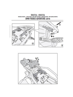 Stelaż pod kufer centralny Monokey Kappa BMW F 850 GS Adventure (19-23)/ 900 GS Adventure (24-)