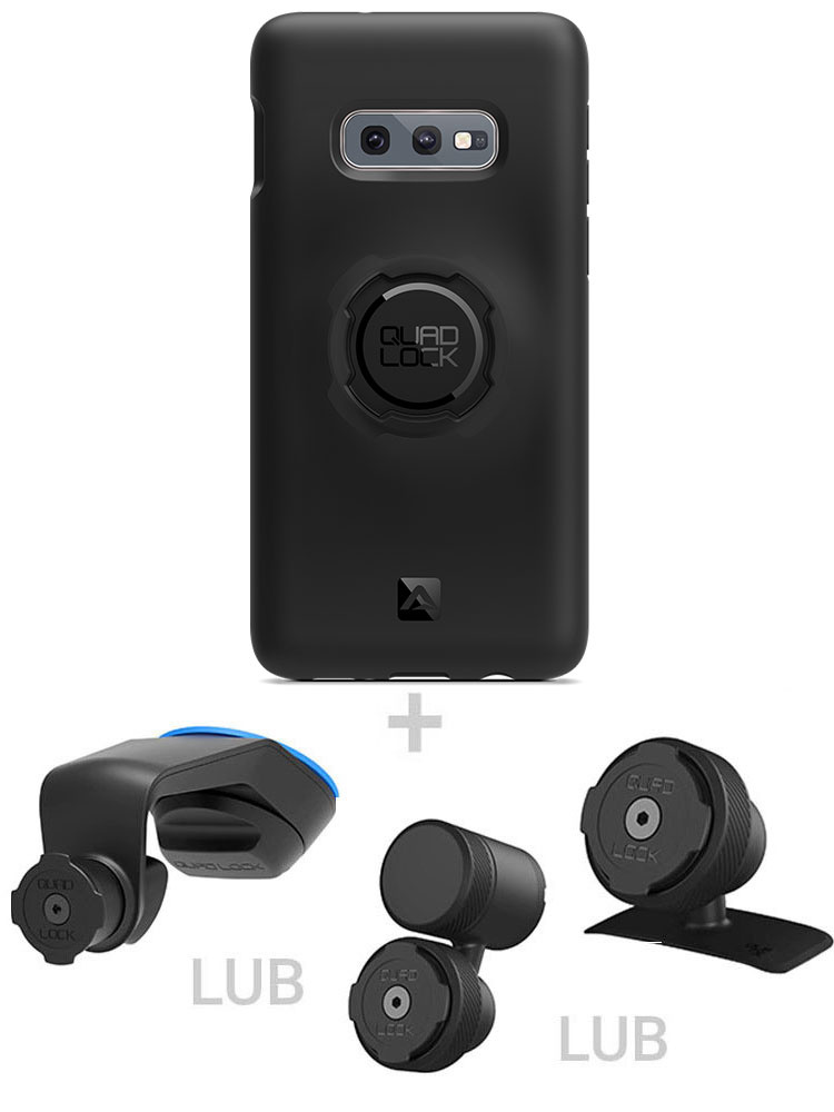 Zestaw do samochodu: etui na telefon Samsung Galaxy S10E + mocowanie Quad Lock