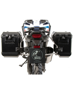 Zestaw: kufry boczne + stelaże Hepco&Becker Xplorer Cutout do Hondy CRF 1100L Africa Twin Adventure Sports (24-) czarne