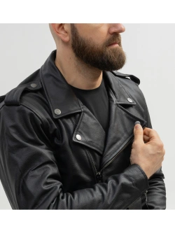 Kurtka motocyklowa skórzana Broger Rocker czarna