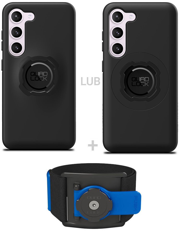 Zestaw do biegania: etui na telefon Samsung Galaxy S23 oraz opaska sportowa Quad Lock